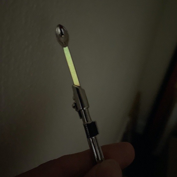 Mini spoon necklace Star Wars inspired Light Saber small tiny spoon pendant glow - Picture 4 of 4